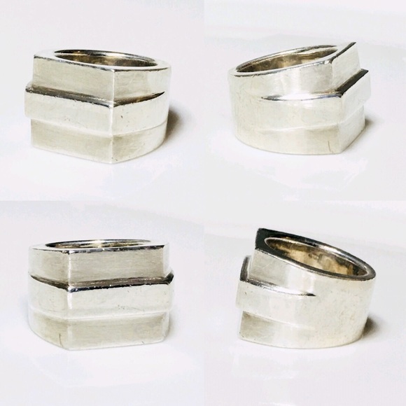 XL Sterling Silver Gucci Ring - Picture 2 of 7